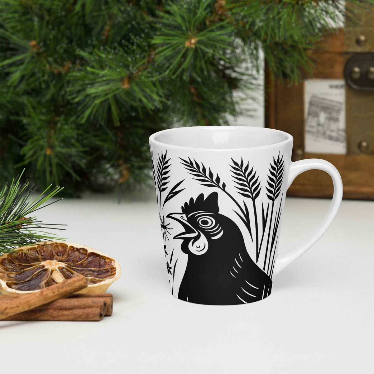 Wheat Rooster Latte mug