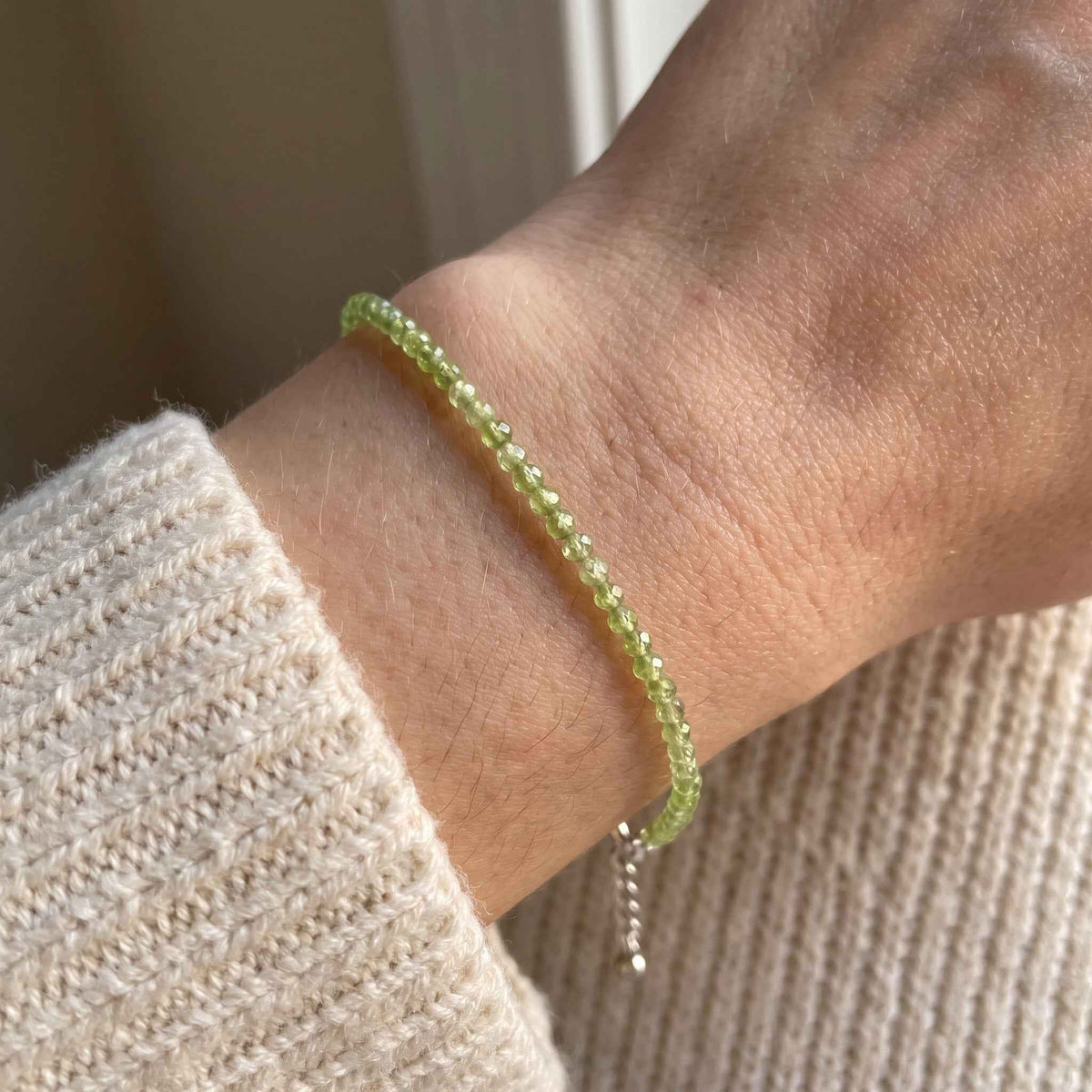Peridot Bracelet - 2-3mm