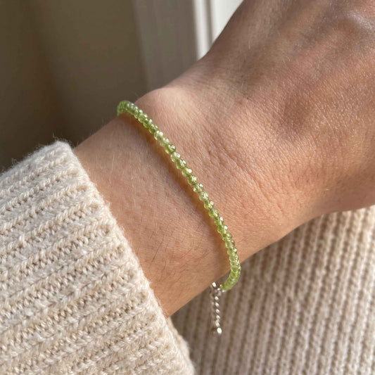 Peridot Bracelet - 2-3mm