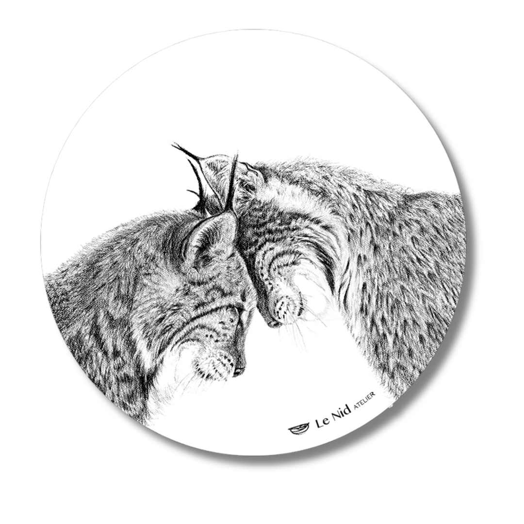 Lynx in love - Magnet