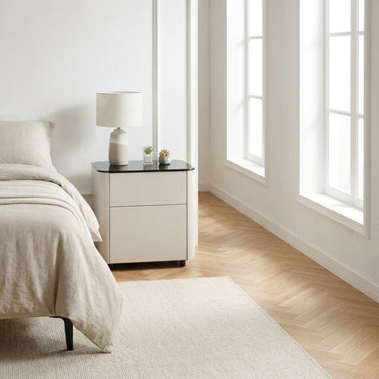 Malaga Two-Drawer Bedside Table