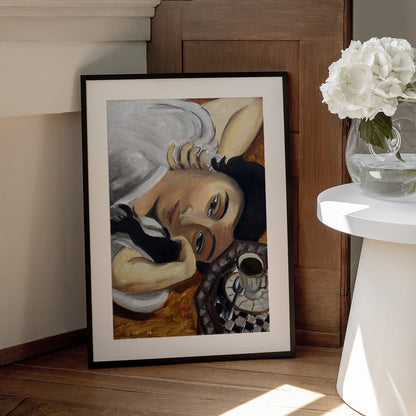 Wall art Lorette Con Una Tazza Di Caffe 1916