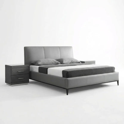 Melbourne Grey Leather Bed