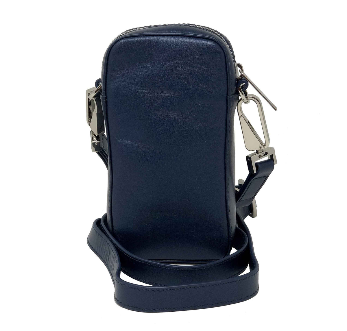 Petit Sac à bandoulière en Cuir Bleu Marine | Marie-Pierre