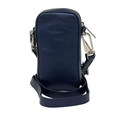 Petit Sac à bandoulière en Cuir Bleu Marine | Marie-Pierre