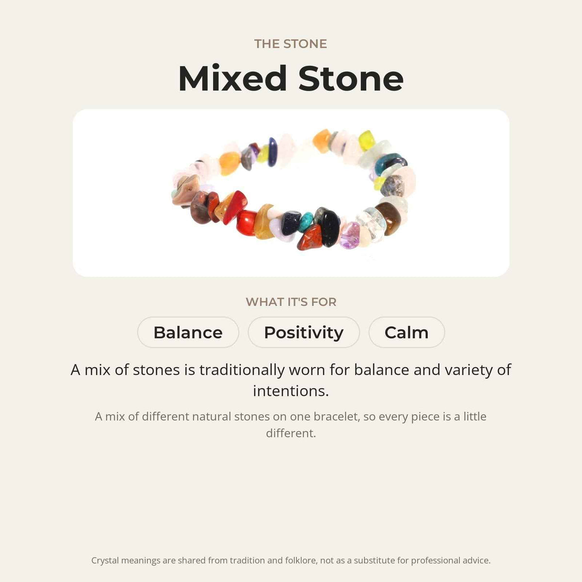 Mix Stone Chip Bracelet