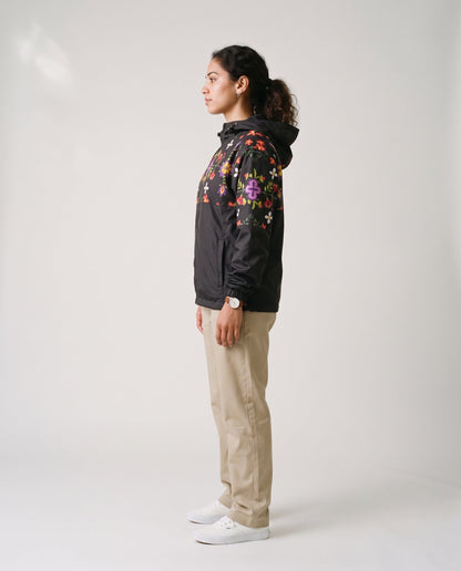 Midnight Bloom Windbreaker
