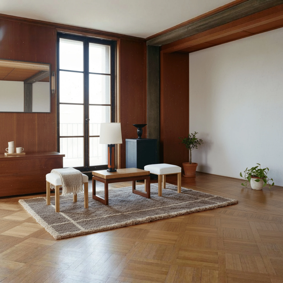 Modern Loft Handcrafted Silk Carpet