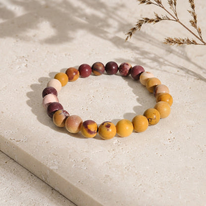 Mookaite Jasper Bead Bracelet