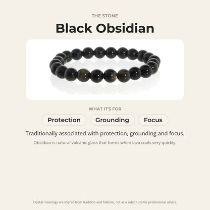 Obsidian Bead Bracelet
