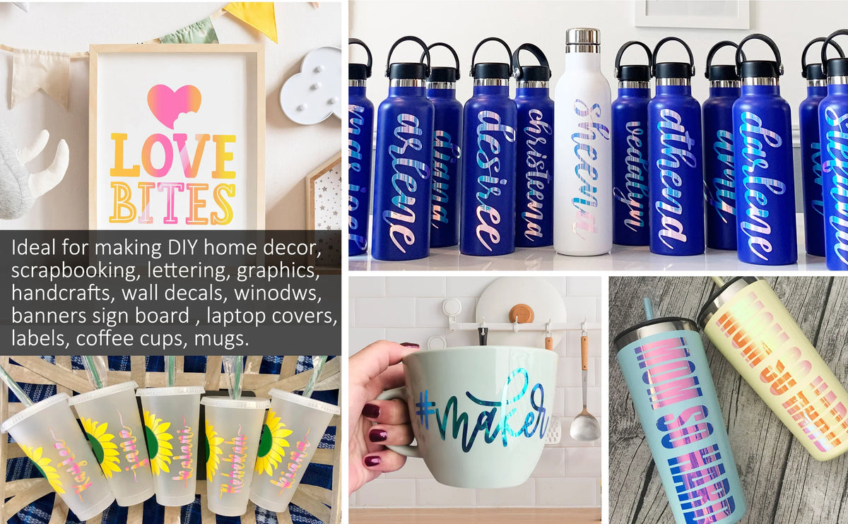 TeckWrap Opal Adhesive Vinyl - Hyacinth Blue | Dazzling Chrome Finish | Ideal for DIY Projects
