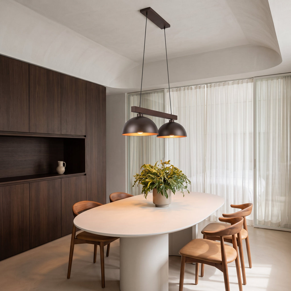 OSLO 2-Light Scandinavian Pendant Light for Kitchen Island, Dining Table & Modern Interiors