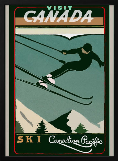 Wall art Winter Tourism: Vintage Ski Canada Poster