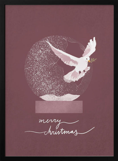 Wall art Snowglobe Dove Canvas Print