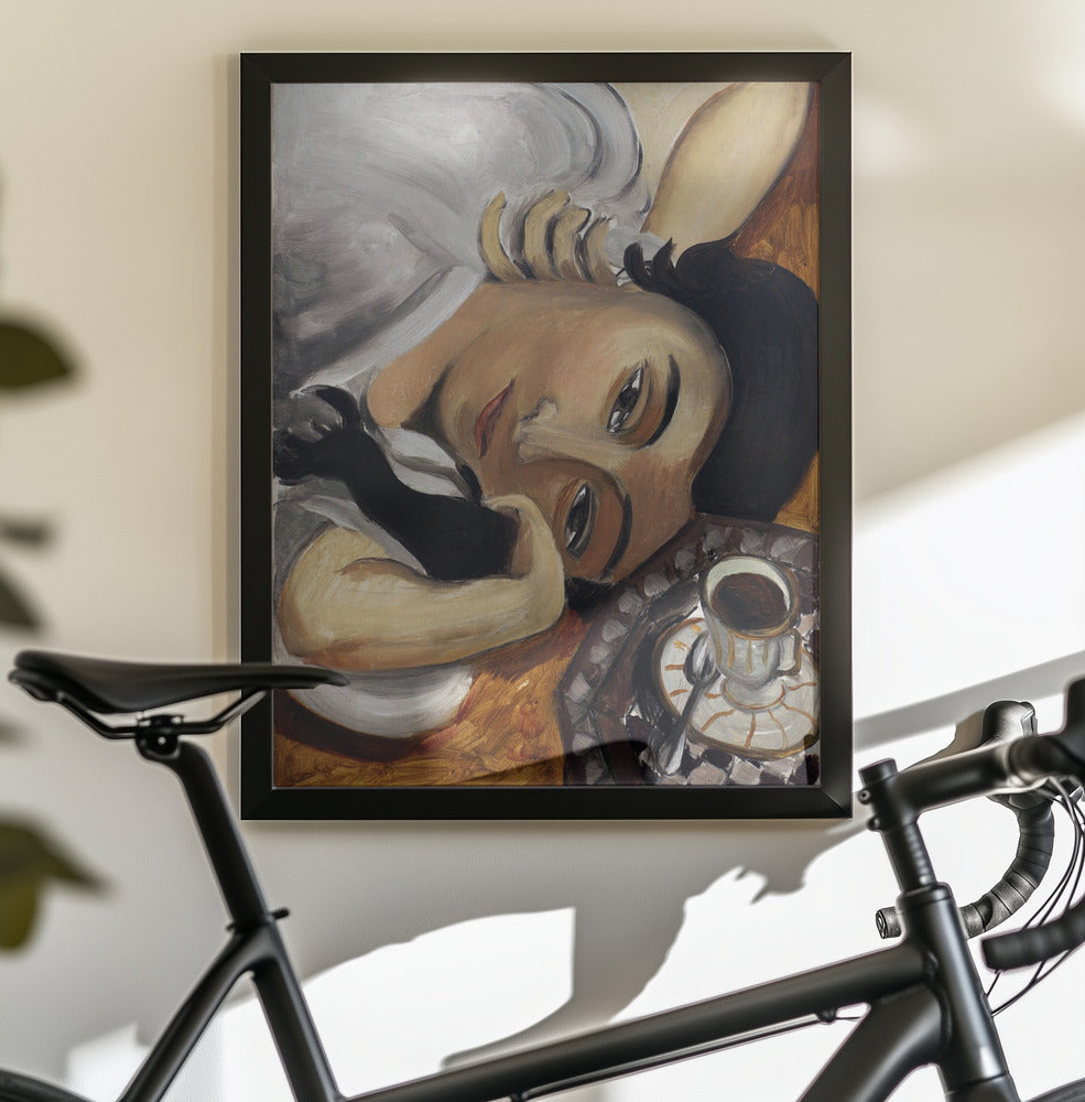 Wall art Lorette Con Una Tazza Di Caffe 1916