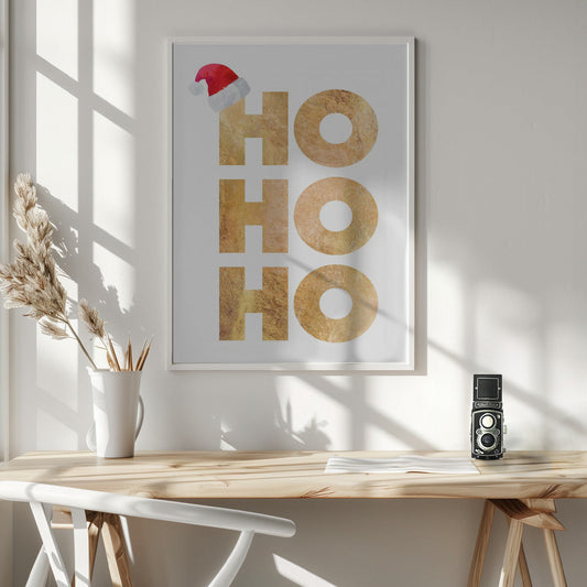 Wall art Hohoho typography Canvas Print