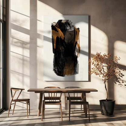 Wall art Black Figure On Neutral Background 1
