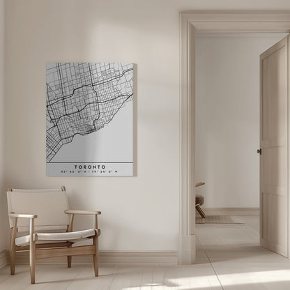Wall art Black Maps 89 Canvas Wall Art
