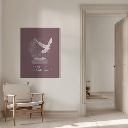 Wall art Snowglobe Dove Canvas Print