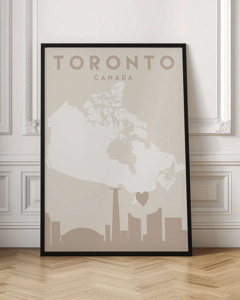 Wall art City Heart Maps 89 Canvas Wall Art