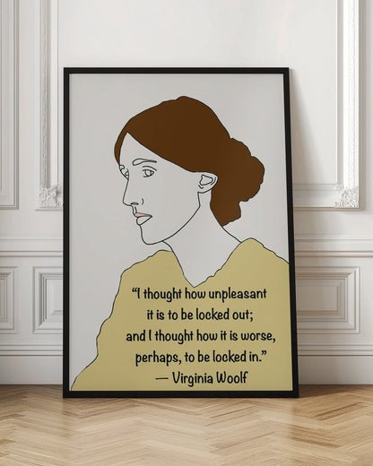 Wall art Virginia Woolf Art Yellow