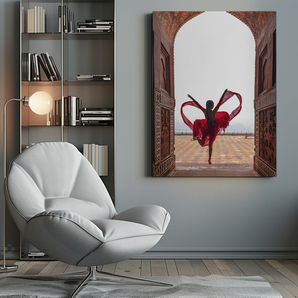 Wall art Taj Mahal's Heart Canvas Print