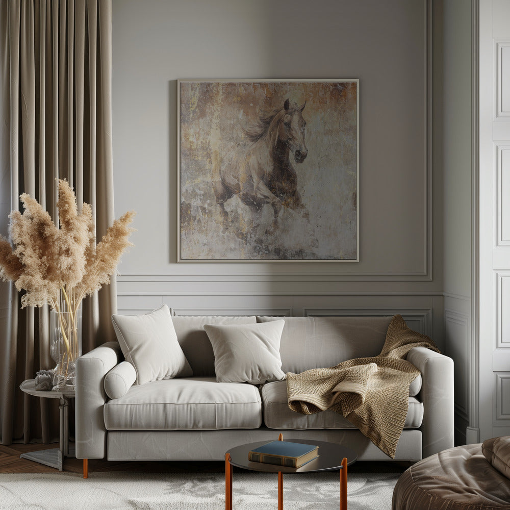 Wall art Horse Vintage Art Illustration 08