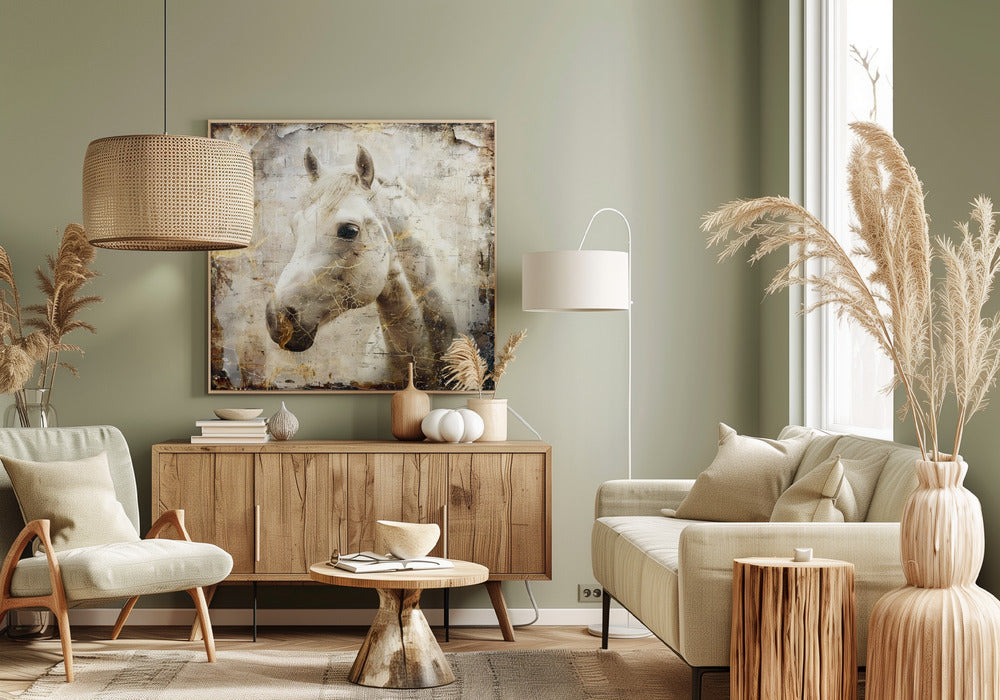 Wall art Horse Vintage Art Illustration 02