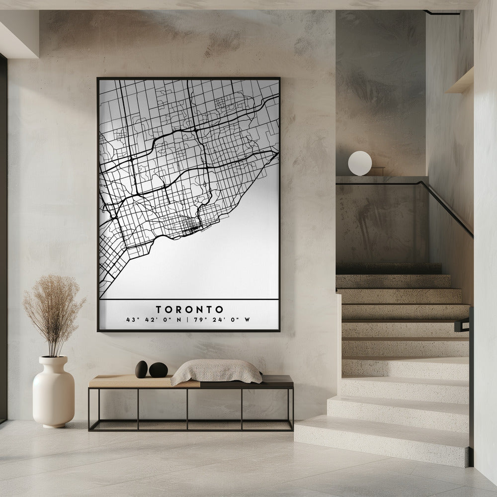 Wall art Black Maps 89 Canvas Wall Art