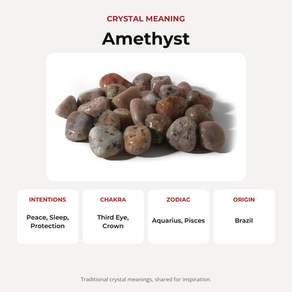 Pink Amethyst Tumbled Stones