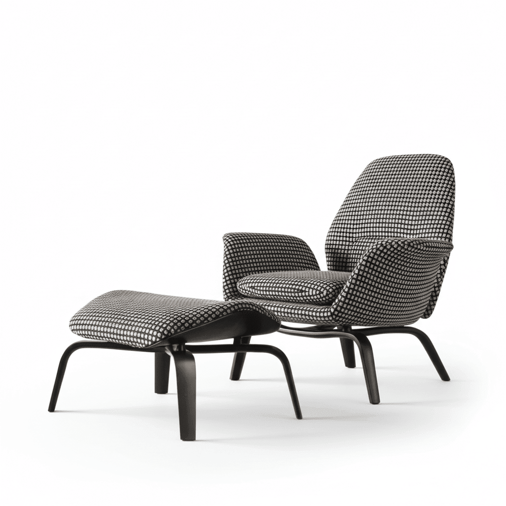 PM07 Premium Swivel Relaxation Chair with Ottoman