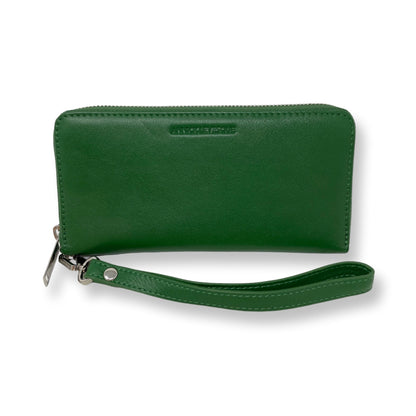 Petit portefeuille en cuir vert - Carla
