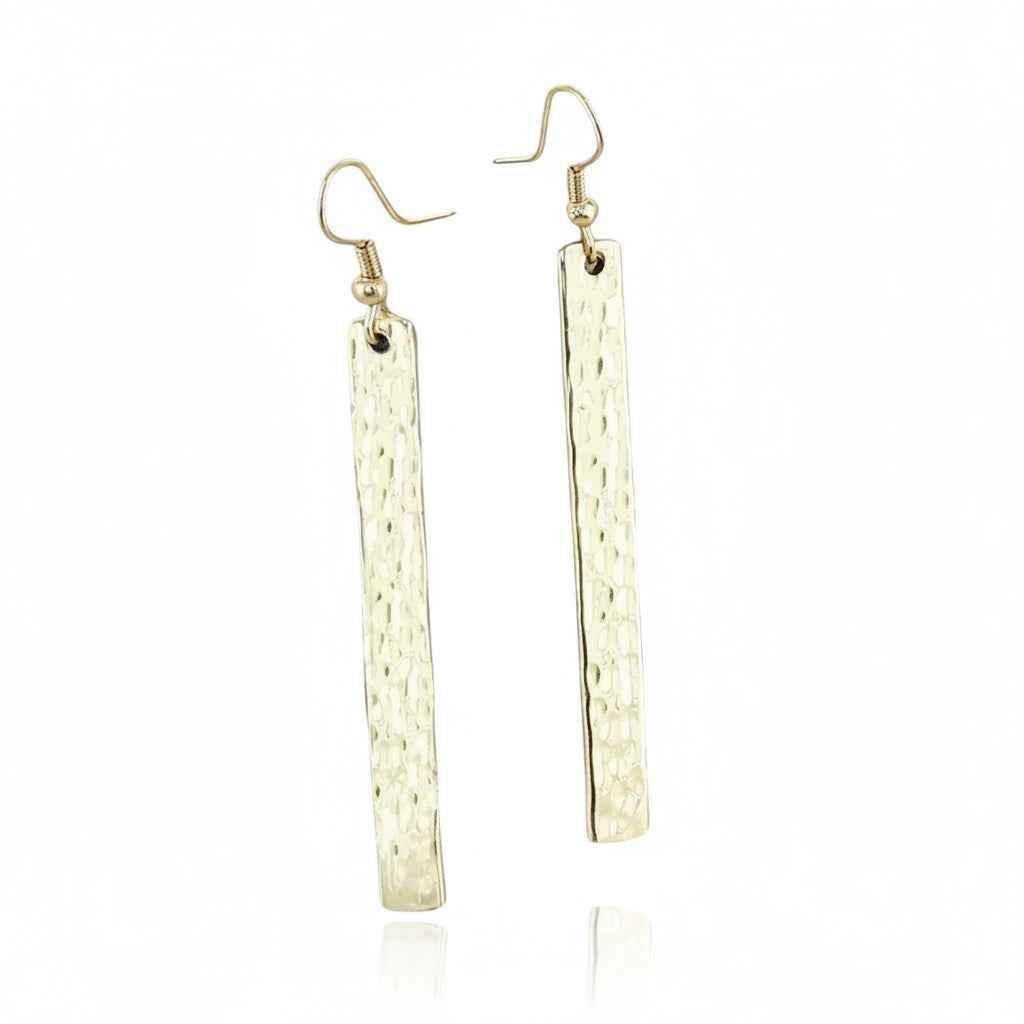 Metal Bar Earring - Gold Colour