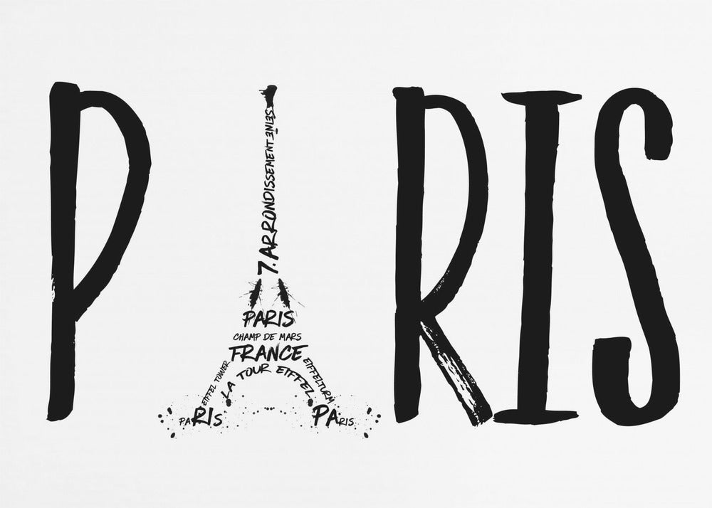 Wall art PARIS Typography