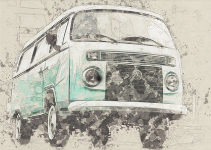Wall art Volkswagen Combi