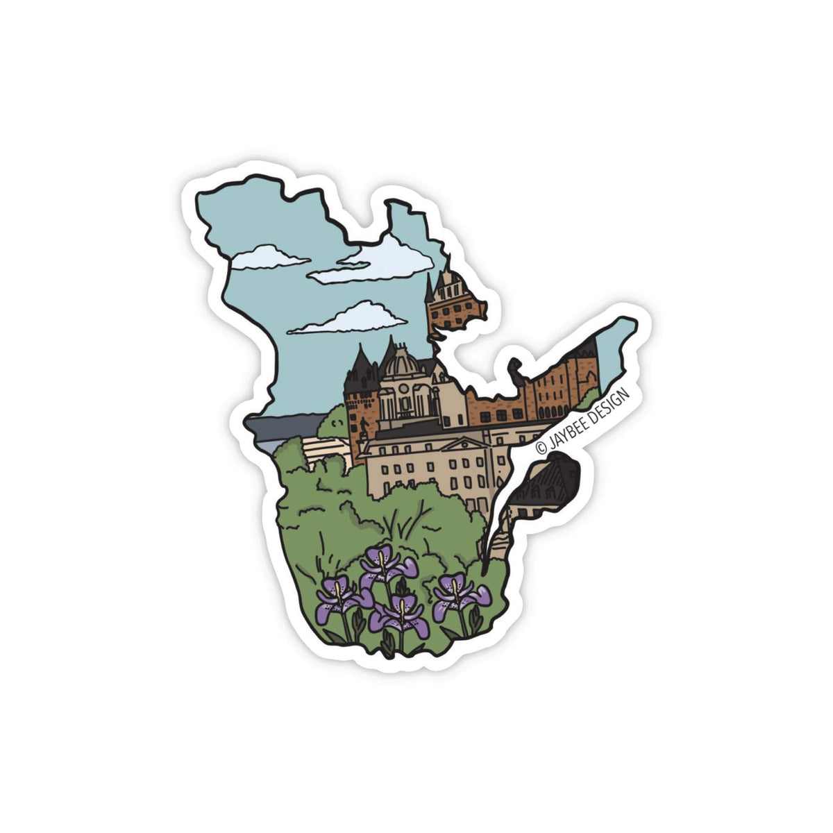 Quebec Chateau Vinyl Sticker