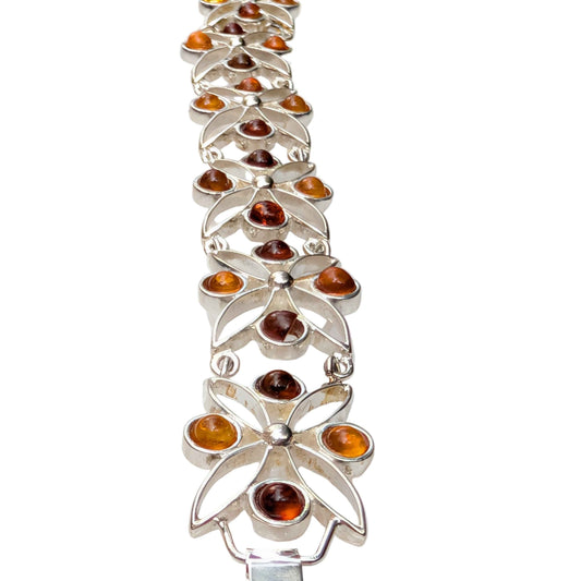 Solar Garden Bracelet | Sterling Silver Baltic Amber Bracelet | Tears of the Sun