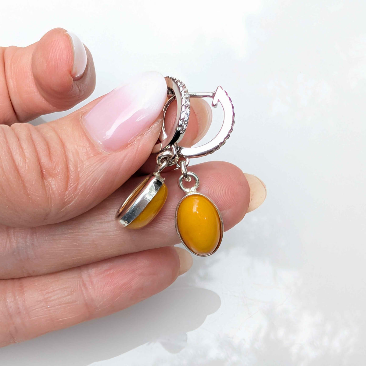 Honeylight Earrings | Sterling Silver Baltic Amber | Tears of the Sun