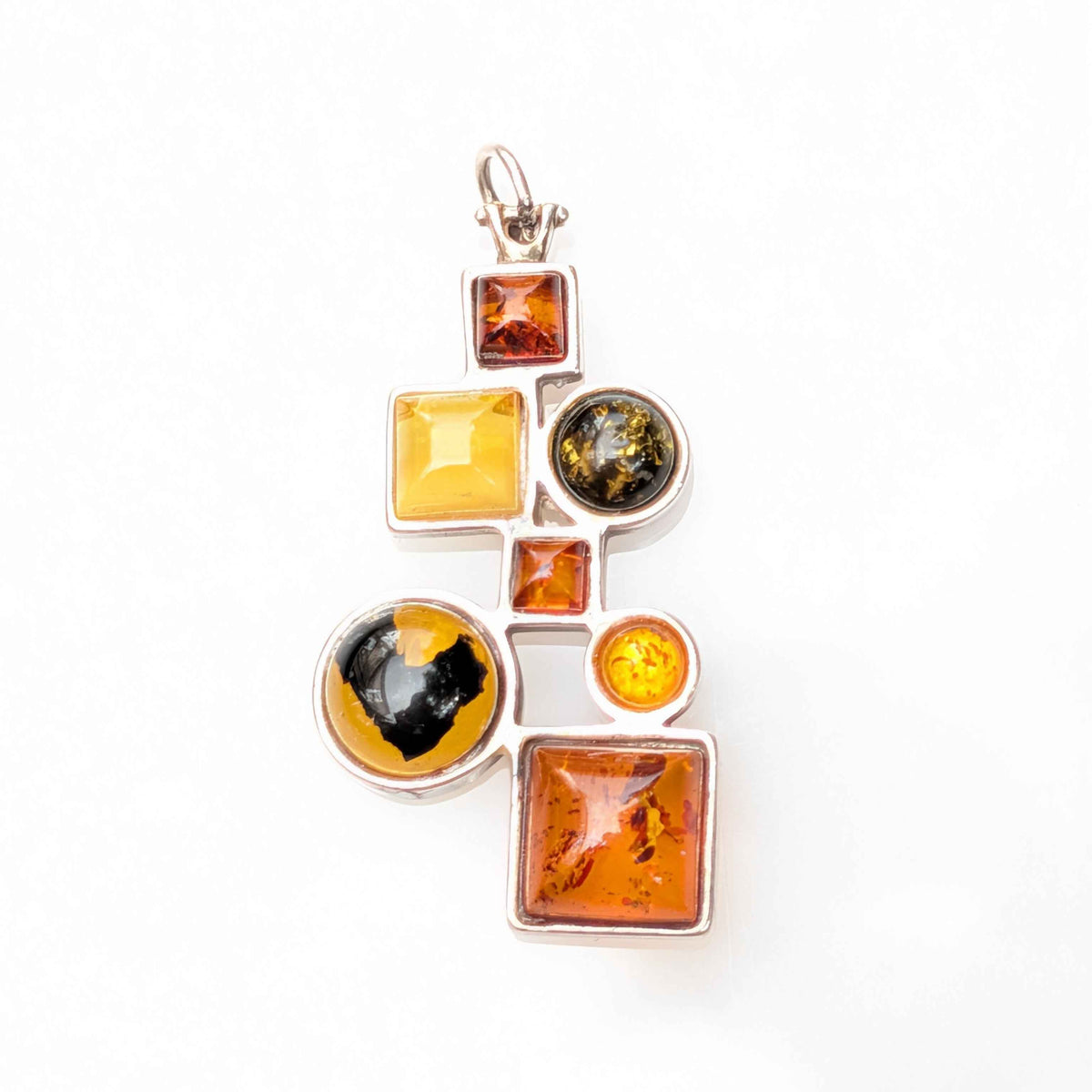 Amber Constellation Pendant | Sterling Silver Baltic Amber | Tears of the Sun