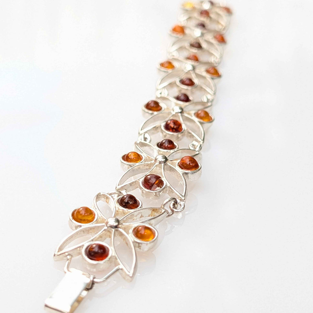 Solar Garden Bracelet | Sterling Silver Baltic Amber Bracelet | Tears of the Sun