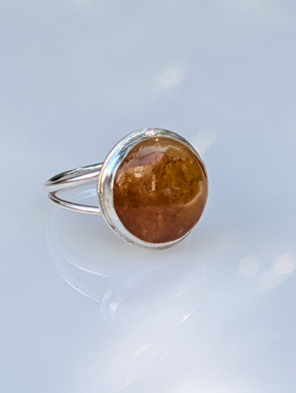 Forge — Yellow Healer Amethyst Ring in Sterling Silver, Size 8