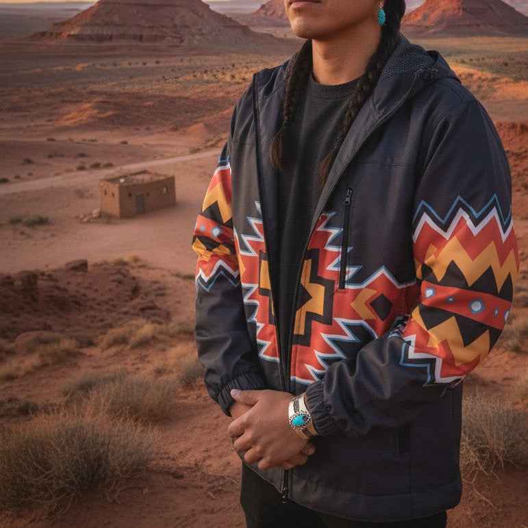 Native Horizon Windbreaker – Black Sunset