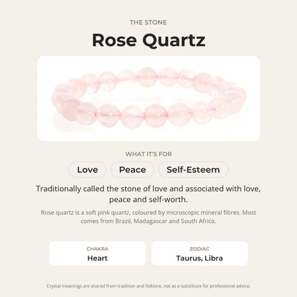Rose Quartz Bead Bracelet