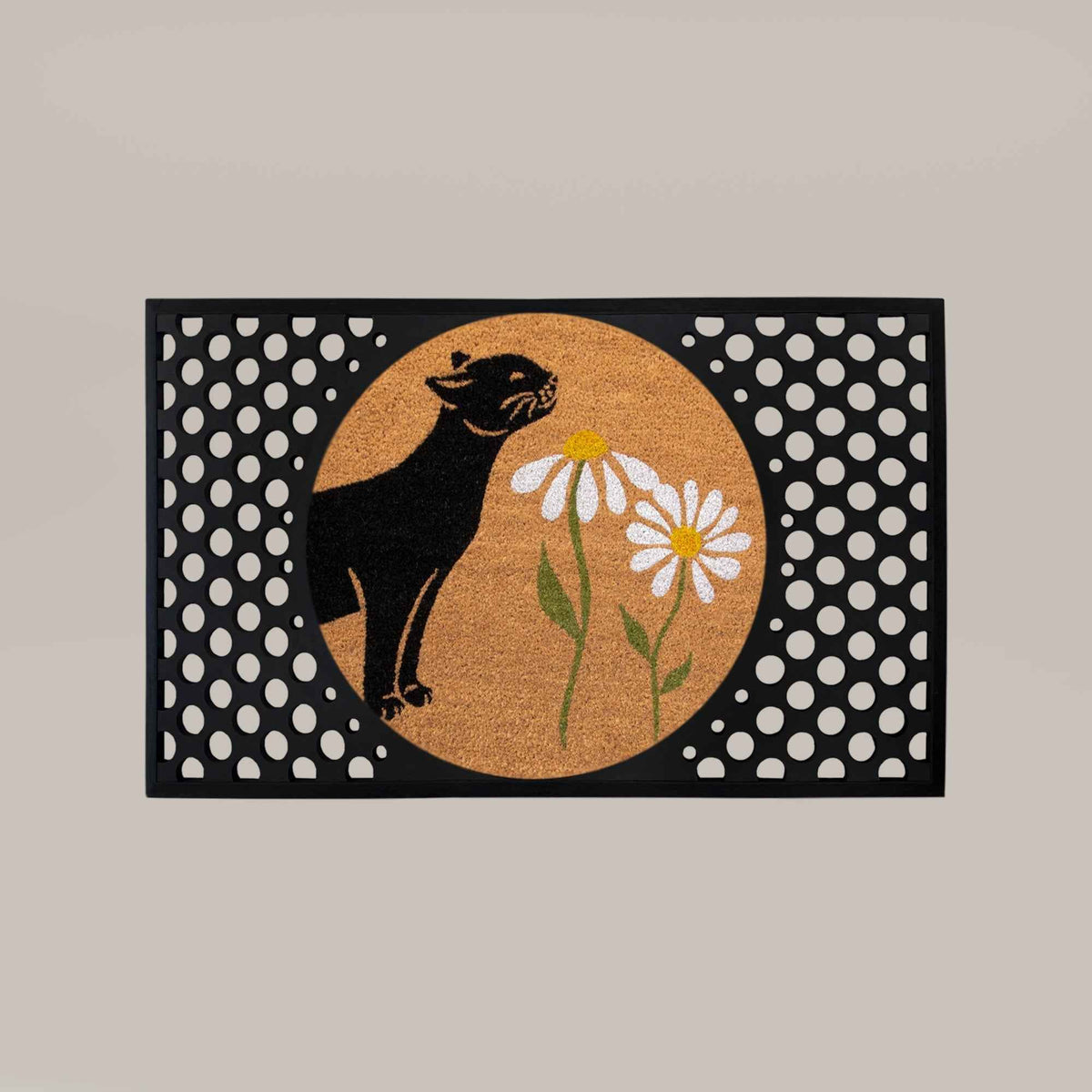 spring kitty round doormat set