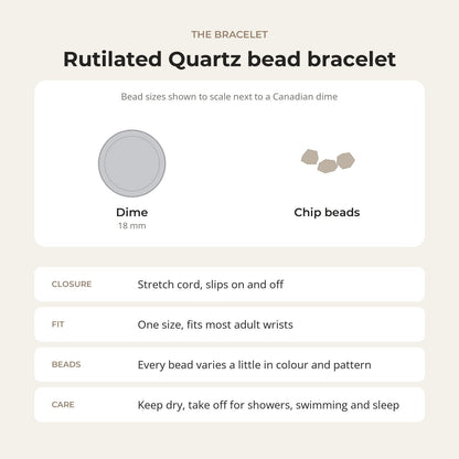 Rutilated Quartz Bead Bracelet
