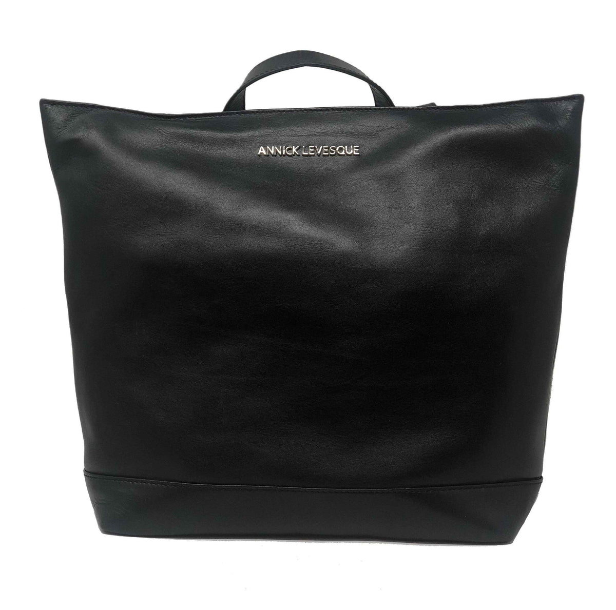 Sac à dos en cuir Antivol noir | Lore