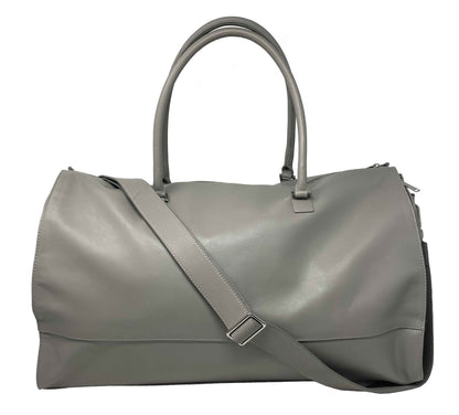 Grand Sac de Voyage-Housse en Cuir Véritable Gris, Frederick
