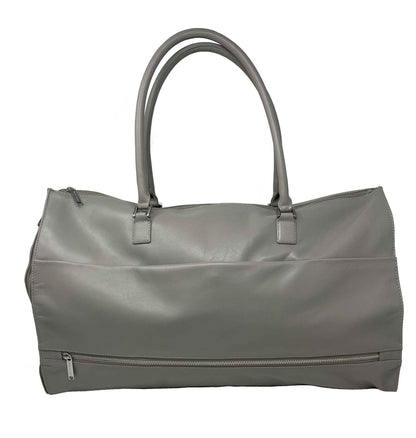 Grand Sac de Voyage-Housse en Cuir Véritable Gris, Frederick