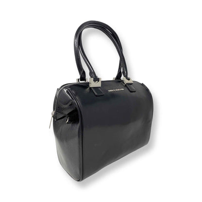 Sac à Main en Cuir Verni Noir Souple | Mona Moyen