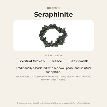 Seraphinite Chip Bead Bracelet